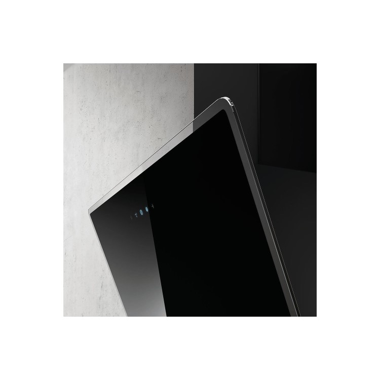 Elica 90cm Angled Cooker Hood - Black Glass