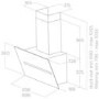 Elica Shy 60cm Angled Cooker Hood - White Glass