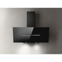 Refurbished Elica Shy SHY-BLK-90 90cm Angled Cooker Hood Black Glass