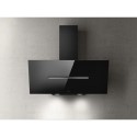 SHY-BLK-90 Elica Shy 90cm Angled Cooker Hood - Black Glass