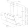 Elica Shy 90cm Angled Cooker Hood - Black Glass