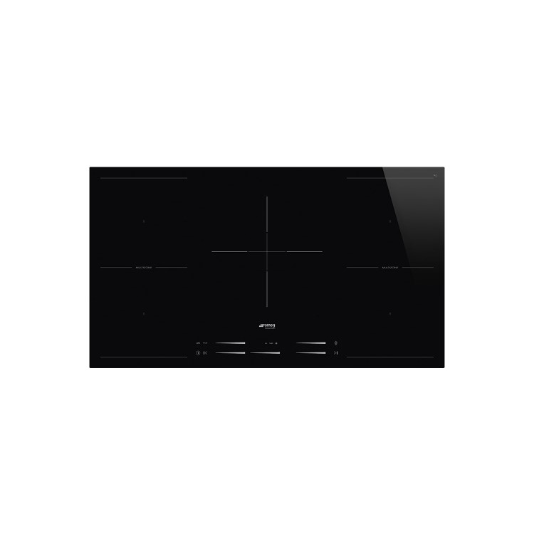 Smeg SI2M7953D 90cm Touch Control Induction Hob With Multizone And Auto Vent - Black