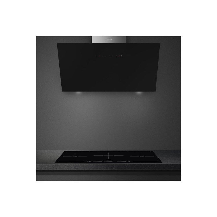 Smeg SI2M7953D 90cm Touch Control Induction Hob With Multizone And Auto Vent - Black