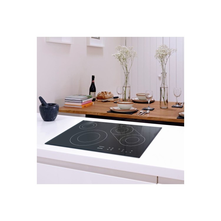 Refurbished Smeg SI3842B 77cm 4 Zone Induction Hob with Bevelled Edge