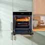 Refurbished Hotpoint Class 4 Air Fry SI4S854CBL Single Built In Electric Oven with Active Steam Black