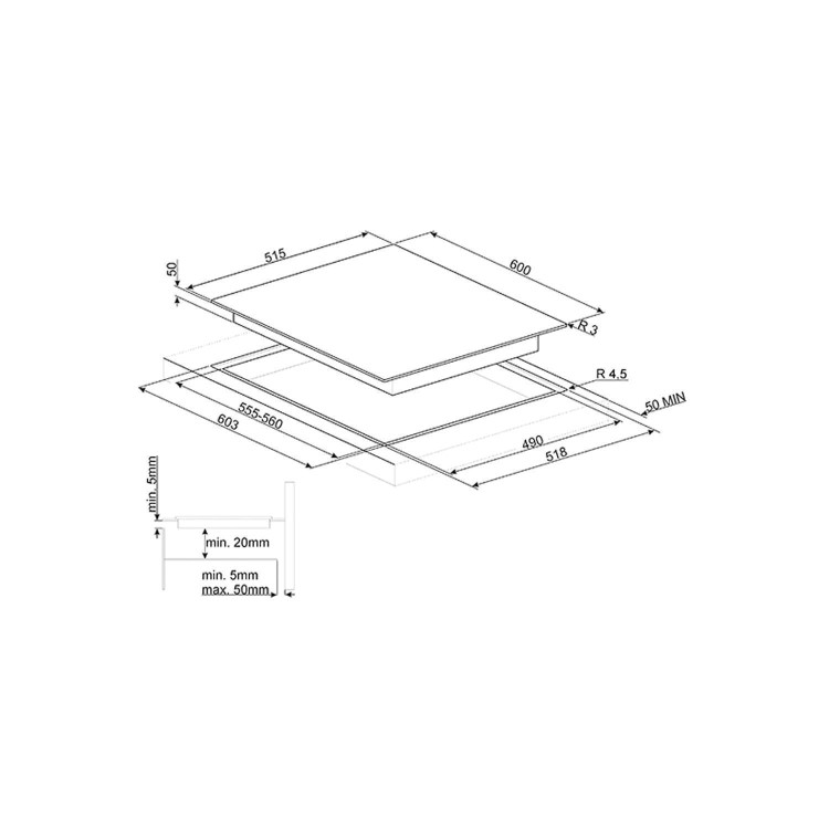 Refurbished Smeg Cucina SI5641D 60cm 4 Zone Induction Hob