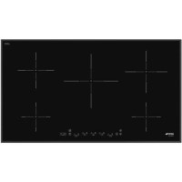 Refurbished Smeg SI5952B 90cm 5 Zone Angled Edge Glass Induction Hob with Touch Controls