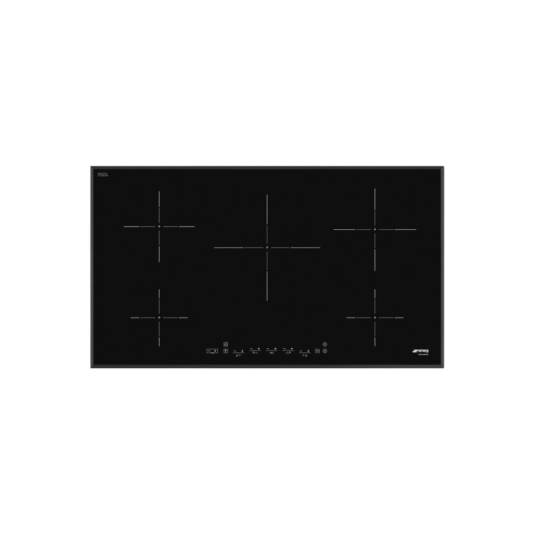 Refurbished Smeg SI5952B 90cm 5 Zone Angled Edge Glass Induction Hob with Touch Controls