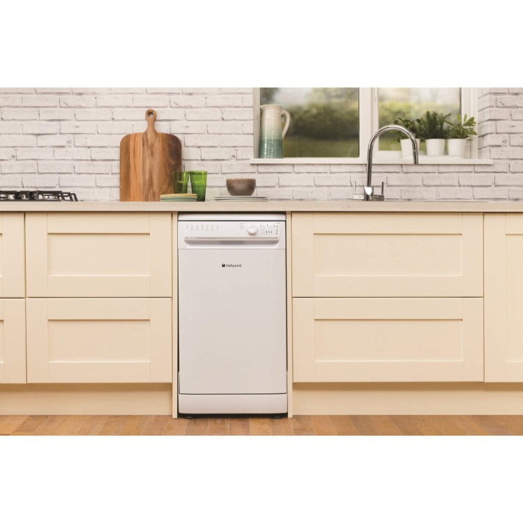 Hotpoint Aquarius SIAL11010P 10 Place Slimline Freestanding Dishwasher - White