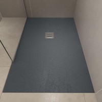 1200x800mm Rectangular Shower Tray – Slimline 27mm – Stone Resin – Anti-Slip – Anthracite – Sileti