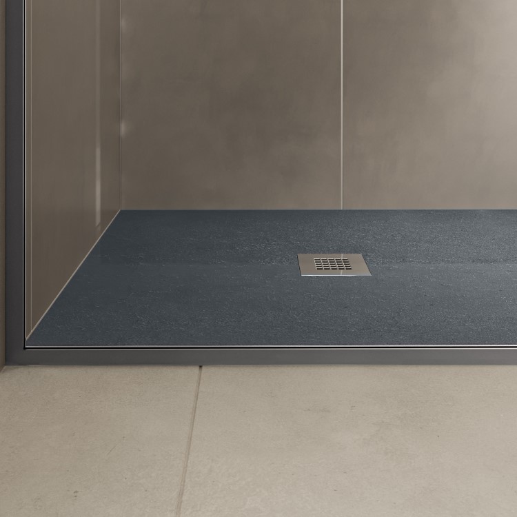 1200x800mm Rectangular Shower Tray – Slimline 27mm – Stone Resin – Anti-Slip – Anthracite – Sileti
