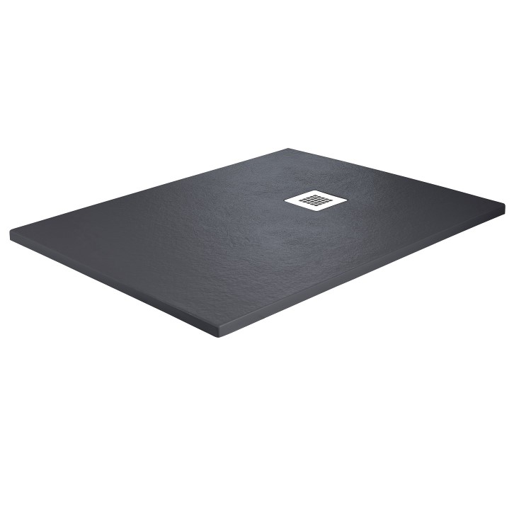 1200x800mm Rectangular Shower Tray – Slimline 27mm – Stone Resin – Anti-Slip – Anthracite – Sileti