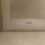 ALMOST PERFECT - 1200x800mm Rectangular Shower Tray with Grate - Sand Stone Resin Slate Effect - Sileti