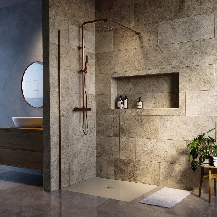 1200x800mm Rectangular Shower Tray – Slimline 27mm – Stone Resin – Anti-Slip – Sand – Sileti