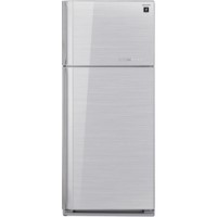 GRADE A1 - Sharp SJGC700VSL 80x185cm Frost Free Top Mount Freestanding Fridge Freezer Silver