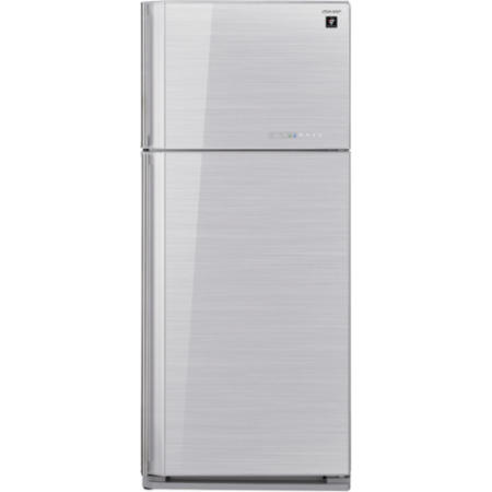 GRADE A1 - Sharp SJGC700VSL 80x185cm Frost Free Top Mount Freestanding Fridge Freezer Silver