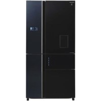 Sharp SJWX830FBK 652 Litre American Style Fridge Freezer Water Dispenser A++ Energy Rating 5 Door 91cm Wide - Black