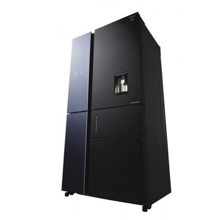Sharp SJWX830FBK 652 Litre American Style Fridge Freezer Water Dispenser A++ Energy Rating 5 Door 91cm Wide - Black
