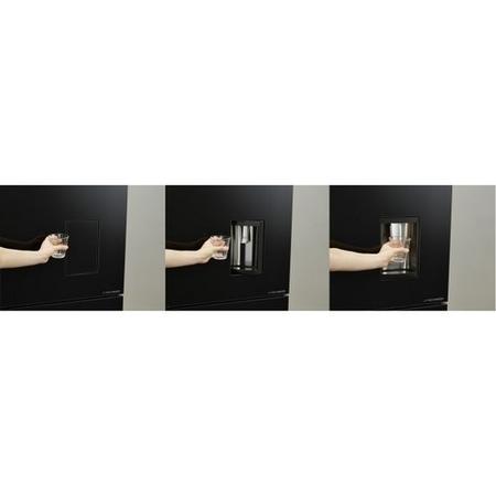 Sharp SJWX830FBK 652 Litre American Style Fridge Freezer Water Dispenser A++ Energy Rating 5 Door 91cm Wide - Black