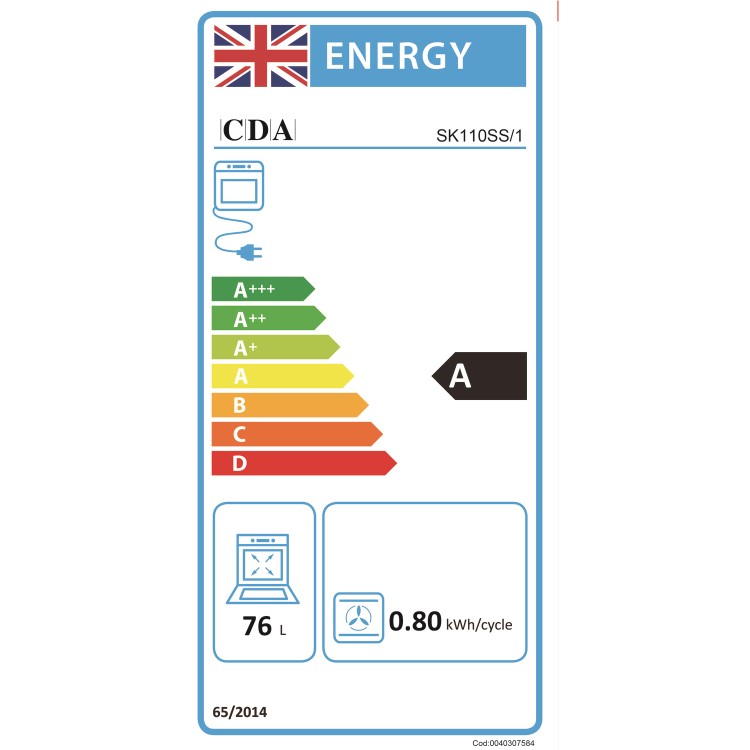 CDA Electric Fan Single Oven - Stainless Steel