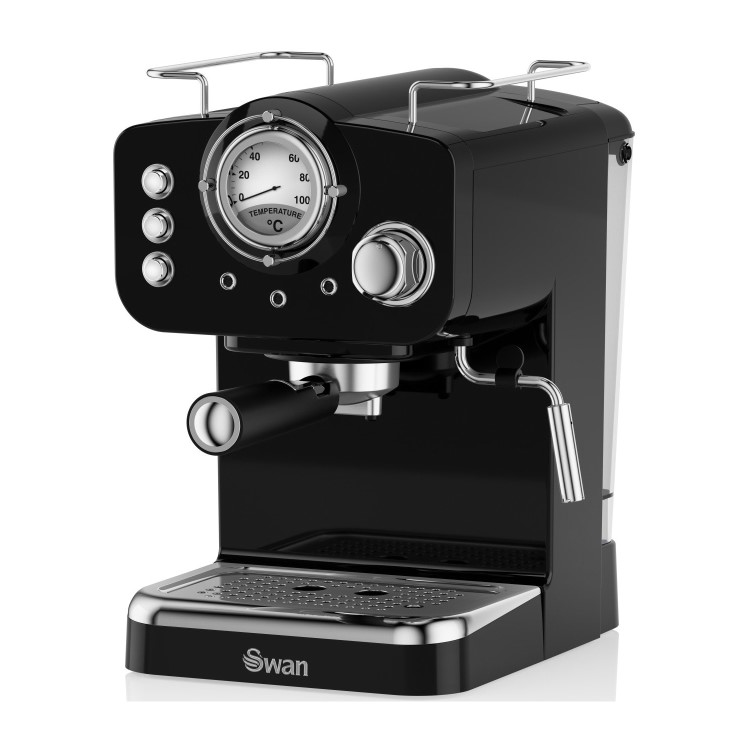 Swan SK22110BN Retro Espresso Coffee Machine - Black