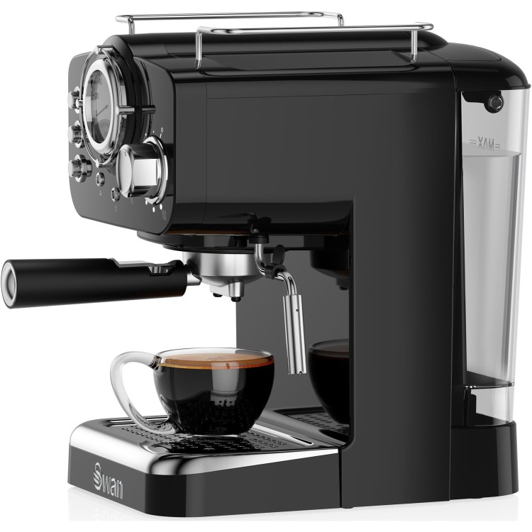 Swan SK22110BN Retro Espresso Coffee Machine - Black