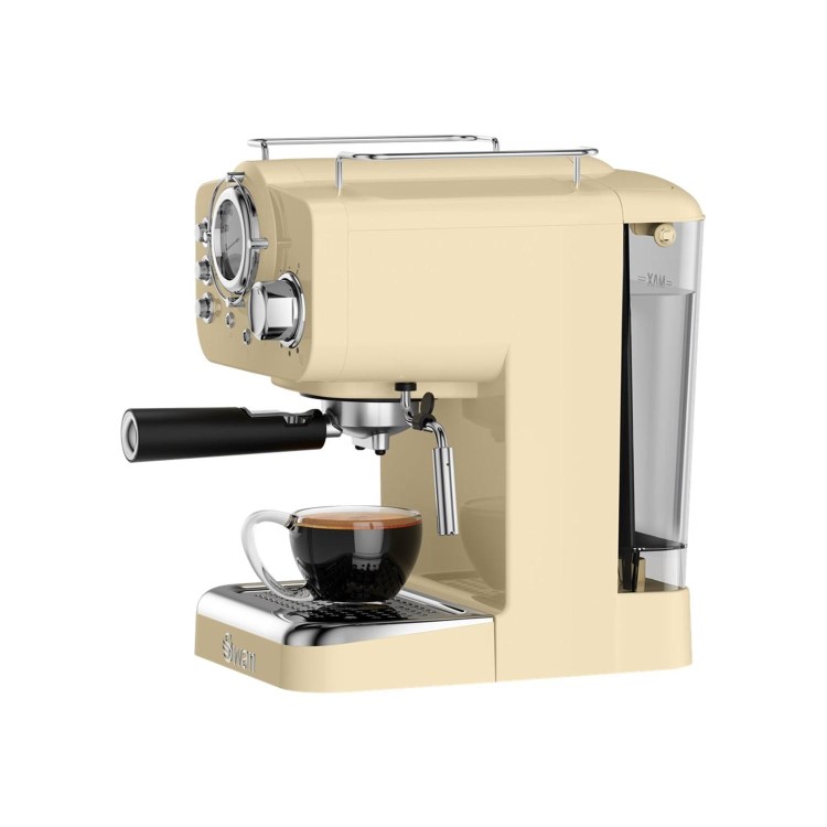 Swan SK22110CN Retro Espresso Coffee Machine - Cream