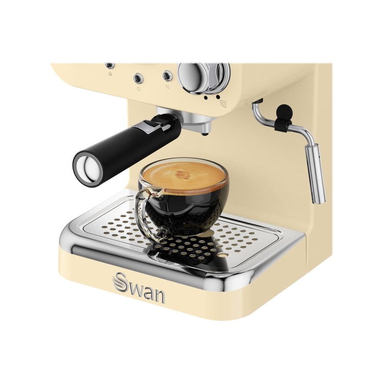 Swan SK22110CN Retro Espresso Coffee Machine - Cream