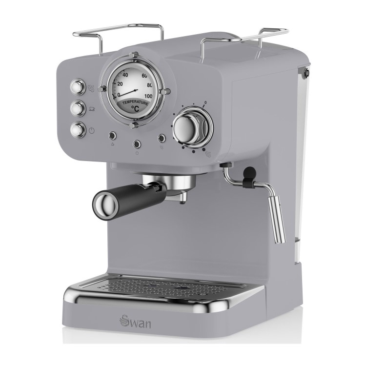 Swan SK22110GRYN Retro Espresso Coffee Machine - Grey