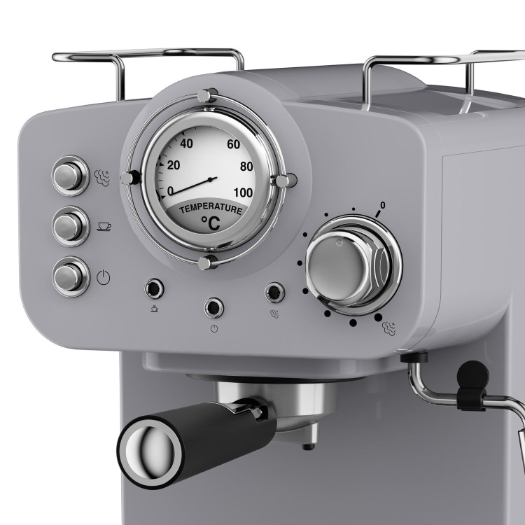 Swan SK22110GRYN Retro Espresso Coffee Machine - Grey