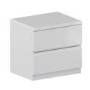 Skylar White Gloss Bedside Table - 2 Drawer