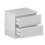 Skylar White Gloss Bedside Table - 2 Drawer