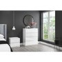 Skylar White Gloss Bedside Table - 2 Drawer