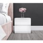 Skylar White Gloss Bedside Table - 2 Drawer