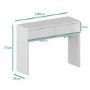 Skylar White Gloss Dressing Table - 2 Drawer