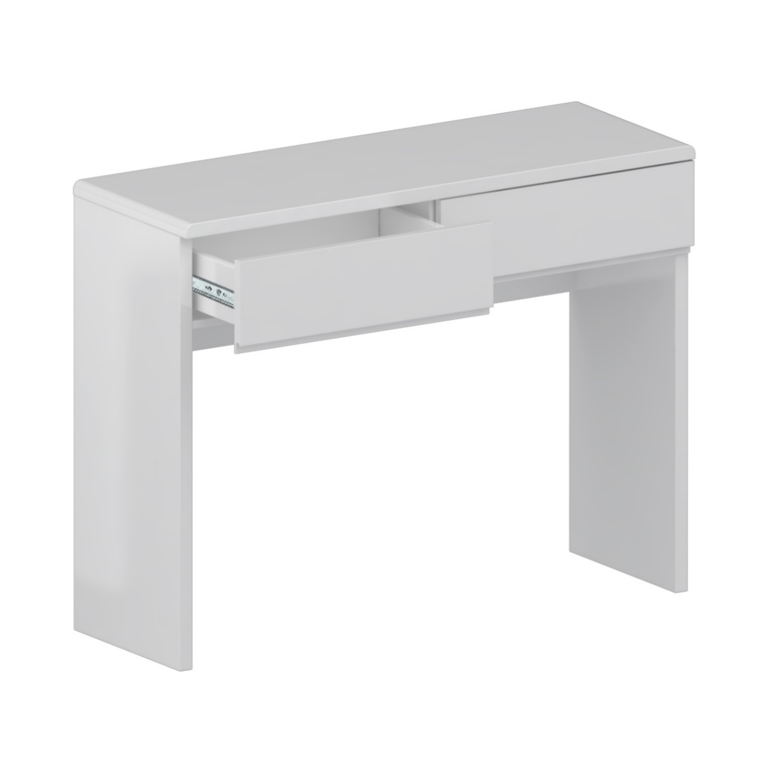 Skylar White Gloss Dressing Table 2 Drawer BuyItDirect.ie