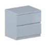 Skylar Grey Gloss Bedside Table - 2 Drawer