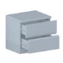 Skylar Grey Gloss Bedside Table - 2 Drawer