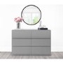 Skylar Grey Gloss Chest of Drawers - 6 Drawer Chest