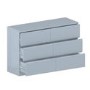 Skylar Grey Gloss Chest of Drawers - 6 Drawer Chest