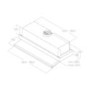 Refurbished Elica SKLOCK-LED-60 56cm Telescopic Canopy Cooker Hood Grey