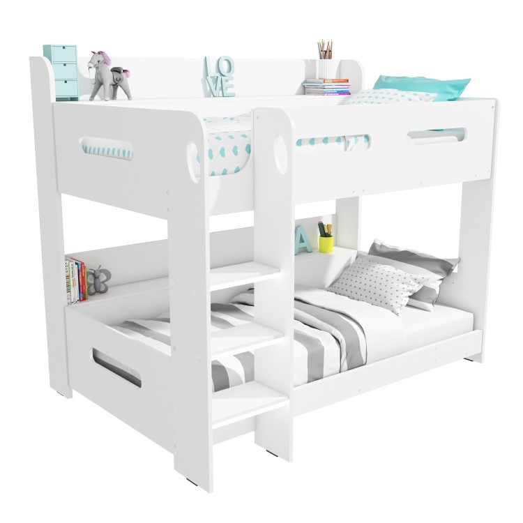 GRADE A1 - Sky White Bunk Bed - Ladder Can Be Fitted Either Side!
