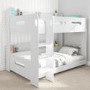 GRADE A1 - Sky White Bunk Bed - Ladder Can Be Fitted Either Side!