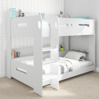GRADE A1 - Sky White Bunk Bed - Ladder Can Be Fitted Either Side!