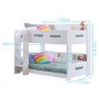GRADE A1 - Sky White Bunk Bed - Ladder Can Be Fitted Either Side!