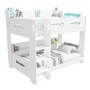 GRADE A1 - Sky White Bunk Bed - Ladder Can Be Fitted Either Side!