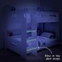 Sky White Bunk Bed with Shelves - Mattresses Included