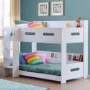 GRADE A1 - Sky White Bunk Bed - Ladder Can Be Fitted Either Side!