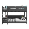 Dark Grey Bunk Bed with Shelves - Sky