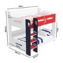 Red White and Blue Bunk Bed with Shelves - Sky